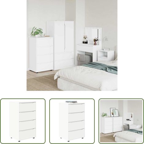 Armoire de rangement -  Armoires de rangement 2 pcs Blanc 60 x 48 x 105 cm (1/5)