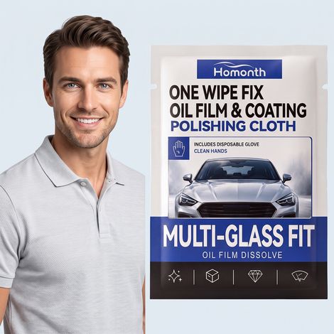 Reinigungstücher für Autoscheiben (Ölfilme entfernen), Innenraumreinigung, Fleckenentfernung, Renovierung und Staubschutz – 1 Stück -- BIEMMEDUE (1/5)