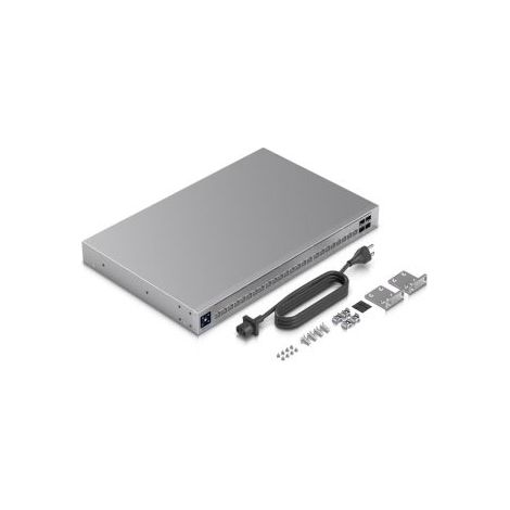 Ubiquiti USW-PRO-HD-24 Switch capa 3, 2x 10 GbE, 22x 2,5 GbE y 4xSFP+ 10 Gb, puertos Etherlighting y con capacidad para incluir fuente de alimentaci&o