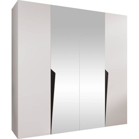 Armoire Hartford 610, Blanc, 202x200x52cm, Portes d'armoire: Avec des charnières, Nombre d'étagères: 0 (1/5)