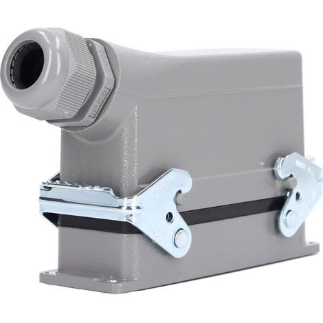 Wasserdichter rechteckiger Industriestecker für hohe Lasten 16 A 500 V HDCHE0241PG21 (1/5)