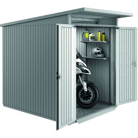 Casetta AvantGarde Misura A2 argento metallizzato con porta a due battenti stretta