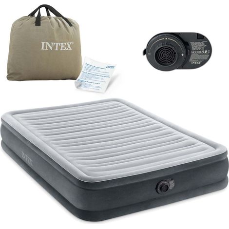Double Bed Air Mattress with Built-In Pump, 191x137cm (1/5)