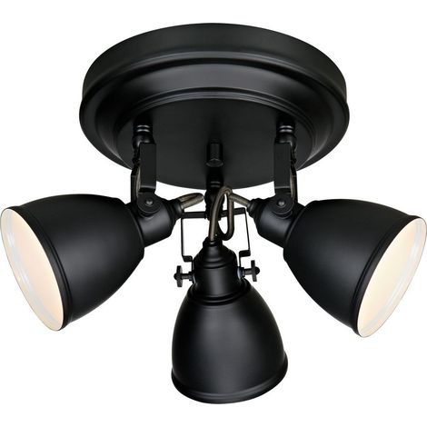 Markslojd FJLBACKA - Lampe de projecteur à 3 ampoules au plafond noir, E14 (1/3)