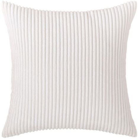 Set of 2 white corduroy cushion covers, 40x40 cm, decorative, for living room, bedroom, bed. (1/4)