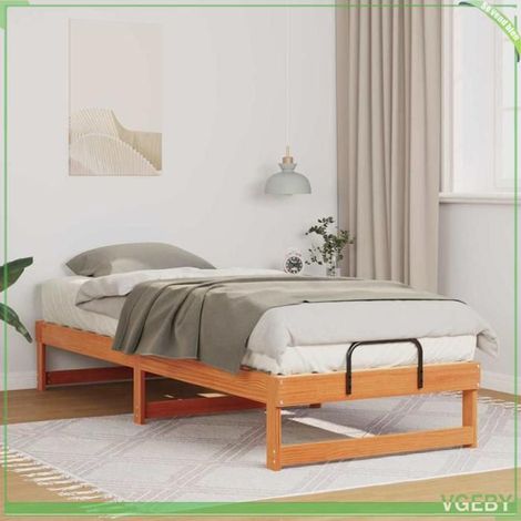 Cadre de lit - ABI - Marron - Pin massif - 80 x 210 cm (1/5)