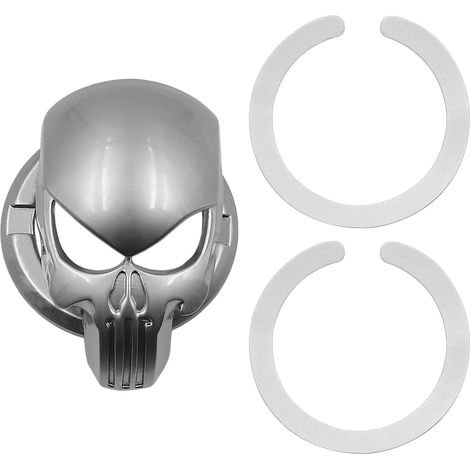 Coque de protection pour bouton de démarrage de voiture en métal Motif tête de mort 3D (1/5)