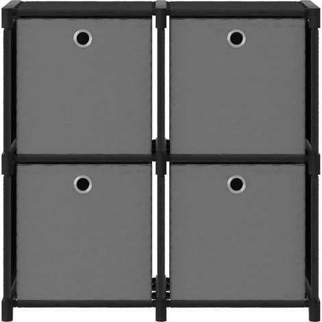 Maison Exclusive - Würfelregal mit 4 Boxen Schwarz 69x30x72,5 cm