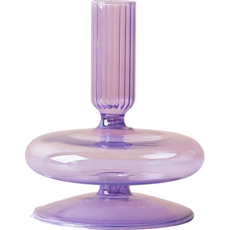 Jarrón decorativo de cristal con portavelas – Elegante jarrón hidropónico para bodas, decoración del hogar y regalos de inauguración – Pure (11 x 2,5 cm) – 1 unidad (1/5)