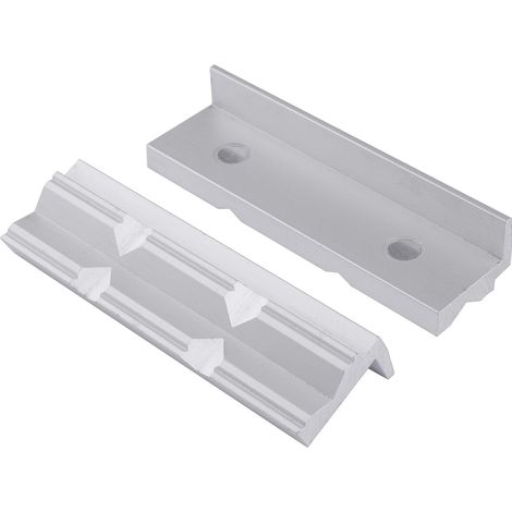 CSPARKV Set mit 2 Schutzbacken für 100-mm-Schraubstock – Aluminium – Prismenform mit Magnetbacken (1/5)