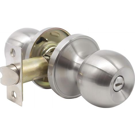 Poignée De Porte, Ronde Bouton Serrure Verrouillage Porte, Verrouillage par clés, Taille du loquet 60 / 70mm (1/5)