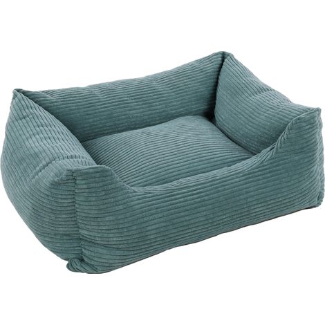 Lit Velluto Bleu pour Chien Chat - Panier pour Chien Chat - 80x67x22cm - Lavable - Fond Anti-dérapant - Housse Amovible Lieu de Couchage Doux et Confortable (1/5)