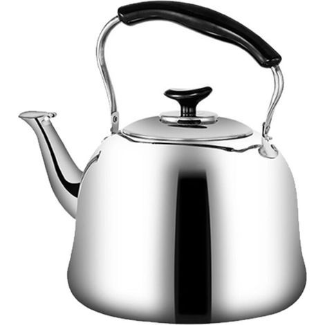 Bouilloire sifflante en acier inoxydable, alarme sonore, théière à grande ouverture avec filtre à thé, 2L (1/5)