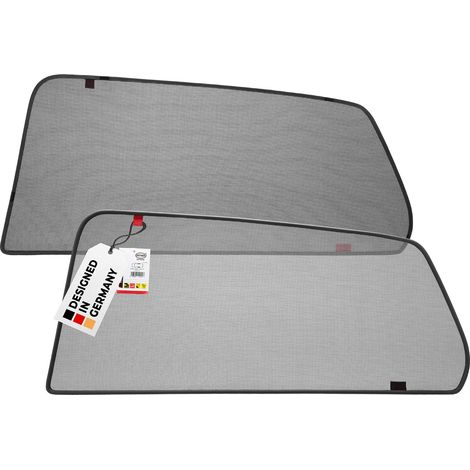 HEYNER® Sonnenschutz Magnethalterung VW Golf (7) ab 2013 – 2er Set für hintere Türen, passgenau, grau, gummierter Rahmen (1/5)