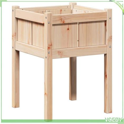 Cache-pot de jardin - FAFEICY - 8000838 - Pin massif - 50 x 50 x 70 cm - Rectangulaire (1/5)