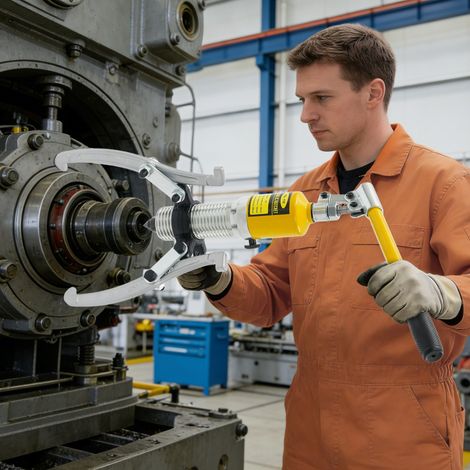 Hydraulischer Lagerabzieher 10t, 3-Backen Abzieher, Robustes Werkzeug, Ideal für Werkstatt & Kfz-Reparatur (1/5)