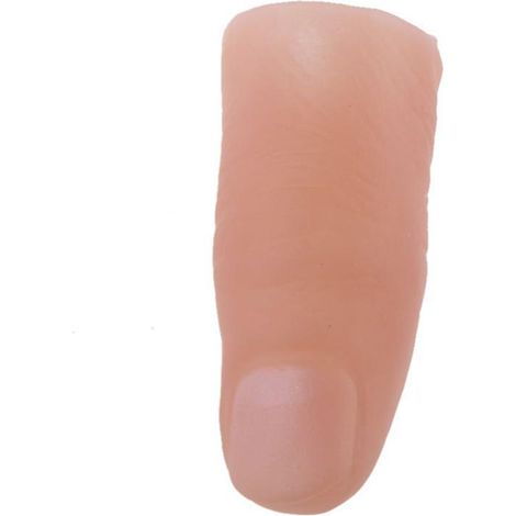 Magischer Daumenspitzentrick aus Gummi, Nahaufnahme, Verschwinden, Erscheinung, harter, kleiner Finger (1/4)