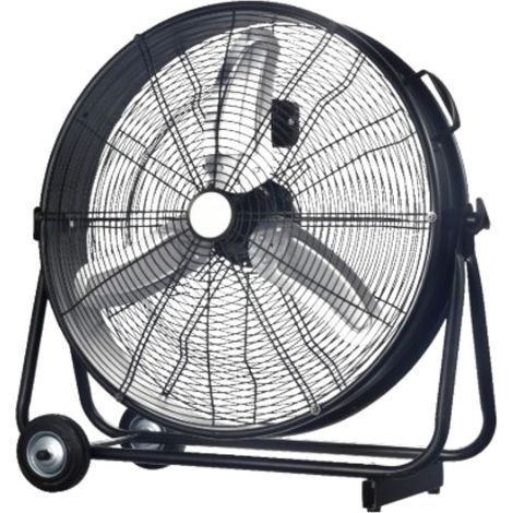 Brasseur d'air Industriel Inclinable Noir - 60cm - 180W - 3 vitesses - Métal - Dio