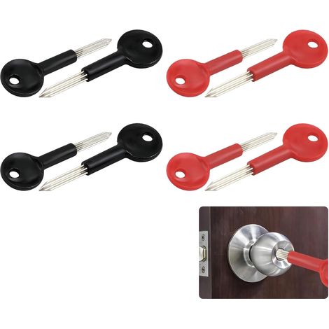 Lot de 8 verrous de sécurité universels pour portes et fenêtres, avec clé étoile de rechange de 81 mm, pour serrures de portes et fenêtres, couvercle de regard de cheminée. (1/5)