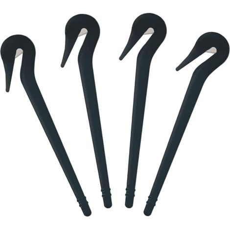 4-teiliger Haargummischneider, Haargummientferner, Haargummischneider, Zopfkamm, Gummibandentferner für alle Haartypen (Schwarz) (1/4)
