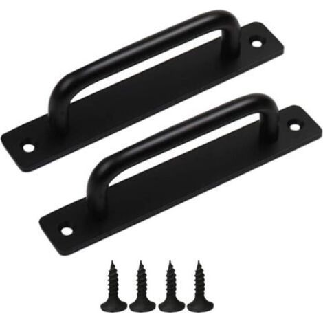 Set of 2 aluminum sliding door handles for cabinet door, balcony door handle with screws, for closet door (210 x 25 m (1/5)