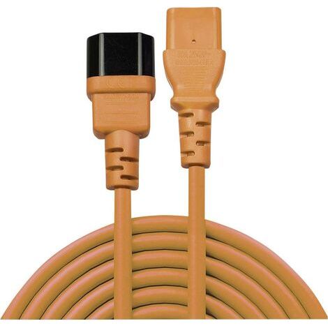 Câbles - Alimentation LINDY 0.5m IEC Extension Lead. Orange (1/5)