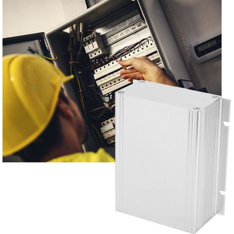 Boîtier pour circuit imprimé en aluminium blanc argenté, pour projets électroniques. (1/5)