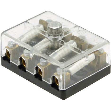 Caja de fusibles de tornillo de 4 pines y 8 A, apta para Torpedo DIN/ISO 72581/1