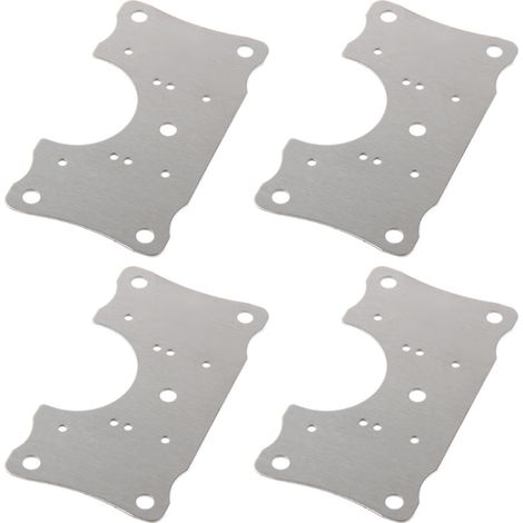 Charnières de porte d'armoire en acier inoxydable, plaque de réparation, outil pour charnières de meubles et de jardinières.