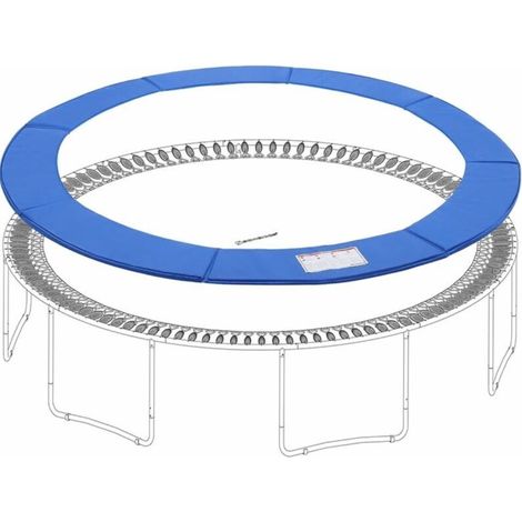 Coussin de protection de remplacement pour trampoline de 244 cm, pièce de rechange - STP8FT Bleu (1/4)