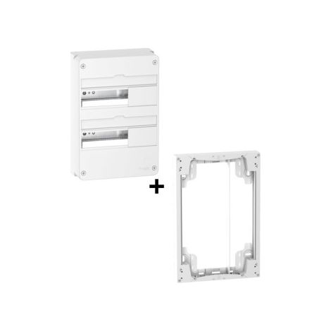Schneider - Resi9 - Coffret 2 Rangu00e9es de 13Modules + Rehausse - Ru00e9f. : R9H13402+R9H10759