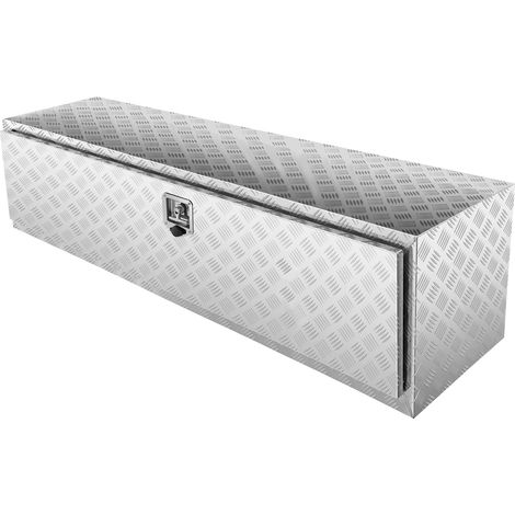 Mophorn Unterboden-LKW-Box, 60" x 24" x 24", robuste Aluminium-Riffelplatte, wasserdichte Aufbewahrung mit Schloss und T-Griff-Verriegelung für LKW, Transporter, Anhänger