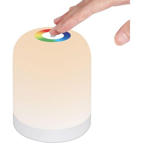 Lampe de chevet tactile dimmable,veilleuse enfants bébé dimmable,lampe de table LED portable avec module de couleur RVB,rechargeable par USB (1/5)