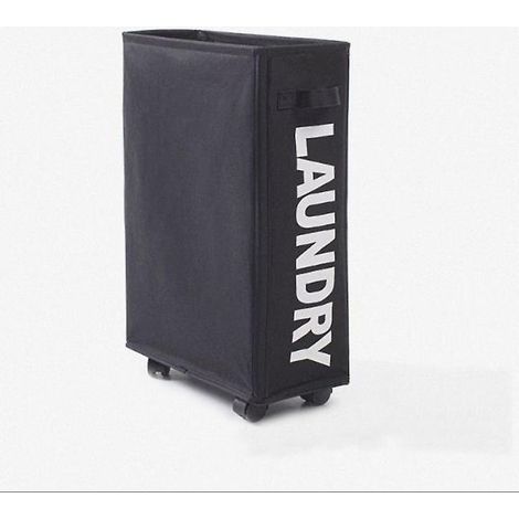 panier Linge Pliant De 42 Litres - Noir Avec 4 Roues, Collecteur De Linge, Bac Linge Rectangulaire Pour Le Stockage Des Vtements La Maison (1/3)
