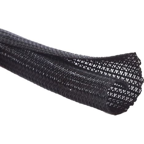 Guaina protettiva per cavi, lunga 3 metri e con un diametro di 1,27 cm, ideale per cavi USB e audio/video. Protegge i cavi dai gatti che potrebbero masticarli. Colore nero. (1/5)