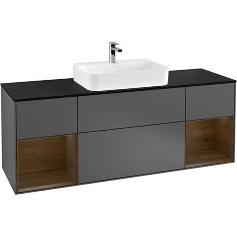 V&B Waschtischunterschrank Finion 160x60, Pl b m, Reg wal ven, Anthrac. m (1/2)