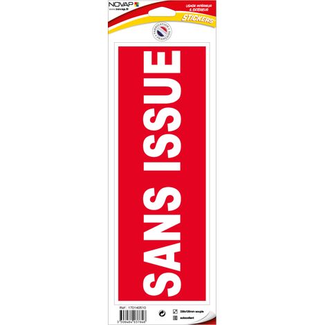 Panneau Sans issue - Vinyle adhésif 330x120mm - 4037646