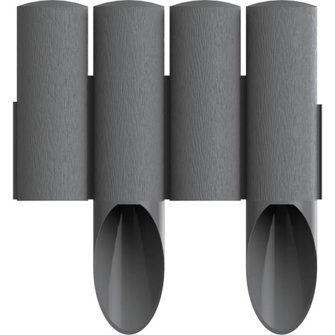 Cellfast Gartenzaun, 4 Stück, 2,3 Meter, Graphit (1/4)
