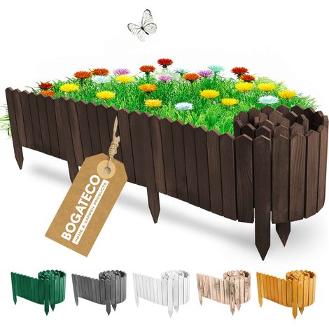Rollborder Bogateco Bois brun foncé 20x200 cm Bordure de Jardin (1/5)