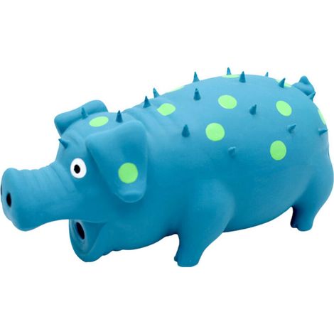 Jouet sonore en latex pour chien résistant à la mastication et à la molarité, jouet éducatif pour animaux de compagnie en forme de cochon tacheté (1/5)