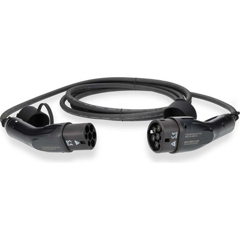 Cable para vehiculos electricos cable type 2 16 a 11000 w 3 fases 500 m negro caja carton