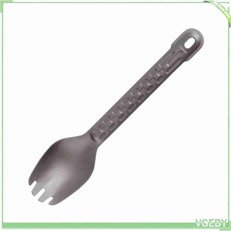 Fourchette en titane - FAFEICY - Modèle standard - légère 13 g - 17,3 cm - poignée antidérapante