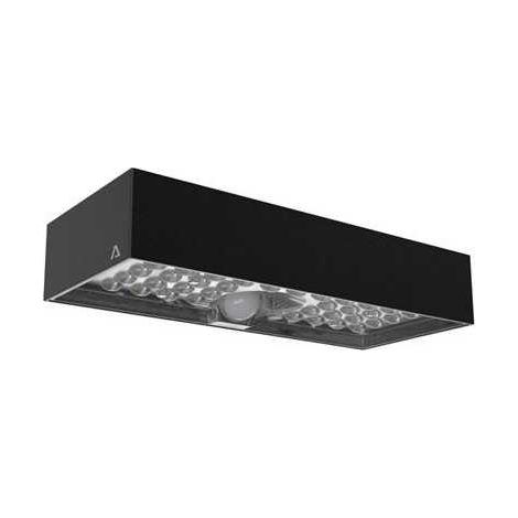 Aplique solar led 6w negro c/sensor movimiento ASLO