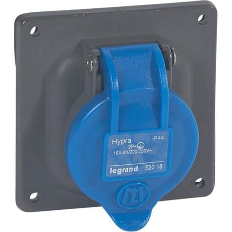 Prise à entraxes unifiés Hypra IP44 16A - 200V à 250V - 2P+T - plastique - LEGRAND