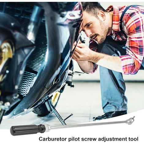 Outil de réglage de vis pilote, outil de tournevis de réglage de carburateur - Outil de vis pilote de moto de de carburateur,Pièces de rechange en métal, tête coudée à 90 ° pour motoneige Atv (1/5)