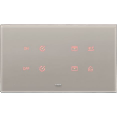 VIMAR - 21667.73 Plaque d'immatriculation 5MBS (2 + vierge + 2) gris perle