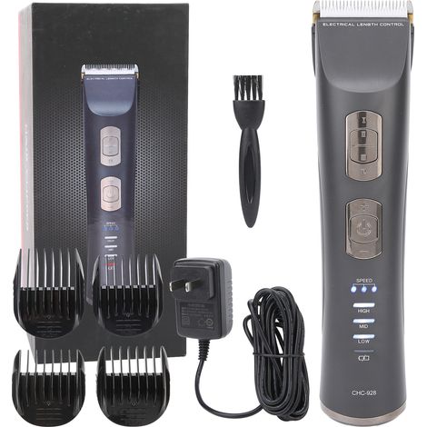 Tondeuse à cheveux rechargeable, coupe-cheveux professionnel pour salon et domicile, machine de coiffure avec prise US 100-240V (1/5)