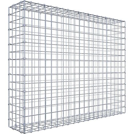 Gabiondeco - Gabion 100 cm x 80 cm x 20 cm (L x H x P). mailles 5 x 5 cm. Fermeture par anneaux en c - Made in Germany (1/5)