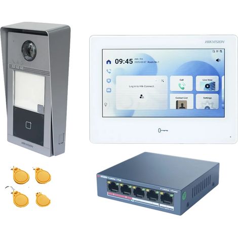 Système d'interphone, Communication mains libres, Vidéo haute définition, Boîte de surface KIT (1/2)