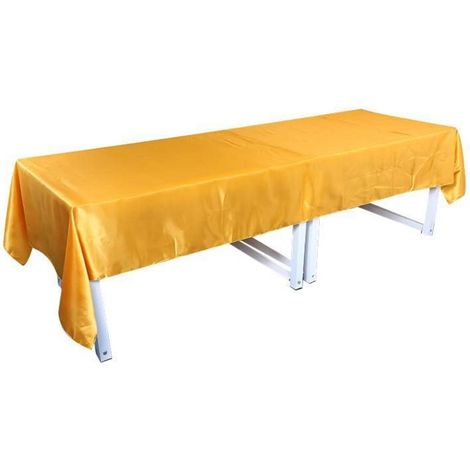 Tischdecke Satin Gelb 145x320 cm für Hochzeit, Bankett, Veranstaltung